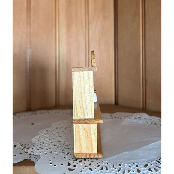 Miniature Vintage Wooden Display Cabinet Accessory Dollhouse Funiture Firehouse - Picture 4 of 5